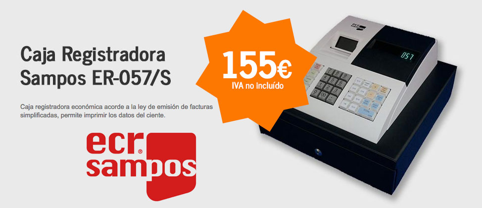 Caja Registradora Sampos ER-057/S - mercabalanza, todo para tu negocio en valencia