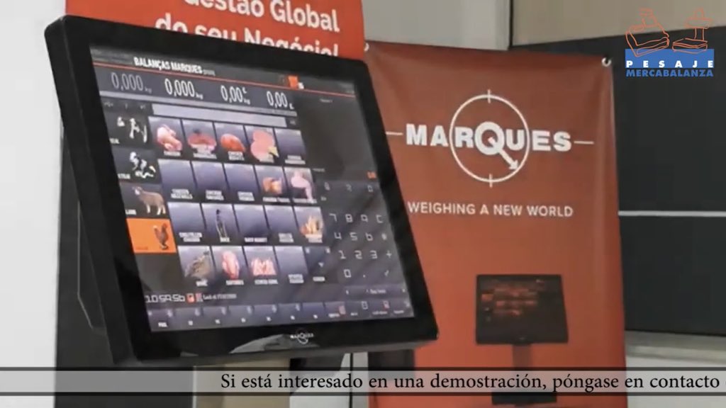 Video demostrativo uso de balanza etiquetadora táctil Marques BM5 ARM